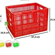 2203L Storage Box Kontainer Perkakas Industri Pabrik Keranjang Paket Bolong Lubang Premium Green Lea