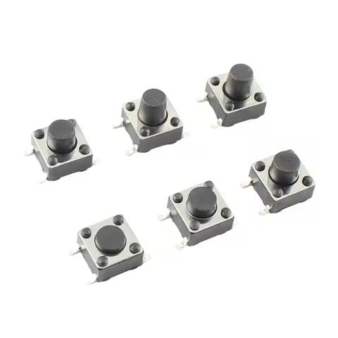 50pcs Micro Switch 6*6*4.3/5/6/7mm Momentary SMT SMD Tactile Tact Push Button 4Pin 6x6x4.3mm 6x6x5mm