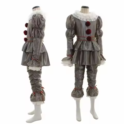 2026 New IT Pennywise Cosplay Costume – Men's Horror Stage Performance Outfit for Halloween (Stephen