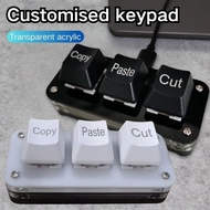 Mini Cut Copy 3 Key USB Type-C Programmable One-handed Mechanical Gaming Keyboard with USB Cable Mec