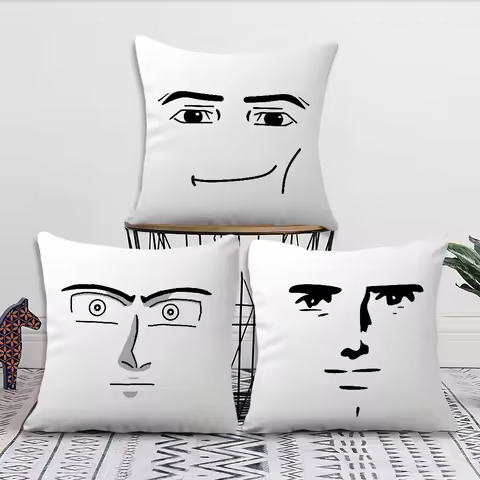 meme face Comfortable soft Pillow Sigma Case boy for man Sofa Living Room Home funny office Decor an