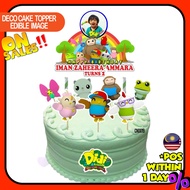 [CUSTOM NAME] Happy Birthday Cake Topper Didi and Friends Decoration Kek Printable Set Siap Nama Par