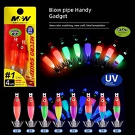 duel ez slim 80mm cumi memegang cumi umpan MW Luminous Blowing Tube Squid Hook Sea Fishing Small Tub