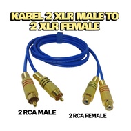 2 RCA male to 2 RCA female cable 2 RCA female connection cable