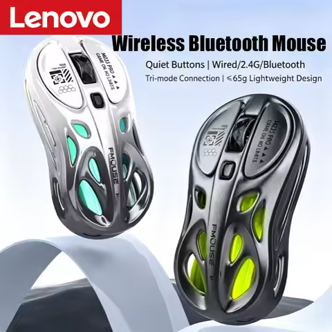 Lenovo Portable Tablet Universal Mouse Tri-mode Wireless Bluetooth Mouse Lightweight Computer Rgb Il