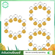 [hIkAi] 3 Packs Number Plate Number Tags Key Id Label Tags Id Tags Number Chains Key Ring Number Key