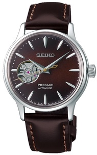 [Powermatic] SEIKO SSA783J1 Made in Japan INTERNATIONAL EDITION PRESAGE AUTOMATIC Open Heart Semi Skeleton 24 Jewels Midnight Cocktail Analog Date Stainless Steel Case Leather Strap WATER RESISTANCE CLASSIC UNISEX WATCH