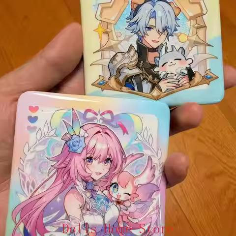 Anime Cyrene Khaslana Hyacine Honkai：Star Rail Double Flash Badge Pin Cosplay Bedge Brooch Props Col