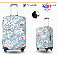 Protective Luggage Cover Doraemon Elastic Cute Unique Luggage Accessories 18/20/22/24/26/28/30/32 In