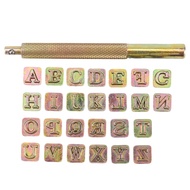 Yours -26Pcs Steel Alphabet Stamps Punch Set for Leather Craft Stamps Tools 26 English Letters Metal