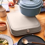 圍爐聚餐 | 日本BRUNO 復古美型IH烹飪電磁爐 (柔紗灰)