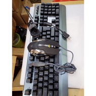 Sades Whisper 104 Rainbow Backlit Gaming Keyboard & C5 Mouse Combo – Ergonomic Design (Box Worn Out)