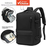 Men's and women's waterproof 40L weekend travel backpack with shoe compartment, 16-inch laptop porta