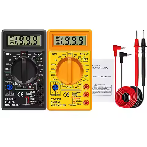 Digital Multimeter Tester DT830B Electric Voltmeter Ampere Meter, Portable Volts Multimeter Car Batt