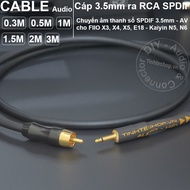 RCA 3.5 to coaxial S/PDIF cable for FIIO X3 X4 X5 E18 Kaiyin N5 N6 DIY music player 0.3M to 5M
