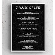 Fast Shipping Rules of Life Inspirational Wall Art Motivational Wall Art Sports Posters Motivational
