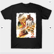 Men's 100% Cotton Round-Neck Short-Sleeve T-Shirt with 【The Bad Guys 2】Anime movie  Print