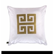 50x50 Greek Keys White Gold Pillow Case