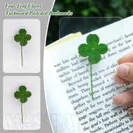 5-20Pcs Acrylic Lucky Artificial Four-Leaf Clover Bookmark - Simulate Four-Leaf Clover Transparent W