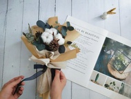 情人節棉花乾燥花束-畢業花束 畢業禮物畢業畢業 老師禮物