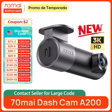 70mai Dash Cam M310 Plus 3K WDR Car DVR Drive Confidently with Collision Detection and 24H Parking P