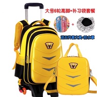 Back to School Kids Trolley Backpack HIGH 6 Wheel Student School Bag tuition bag