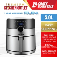 Elba 5.0L Stainless Steel Body Air Fryer EAF-K5130D(SS) With Led Display Touch Control Panel