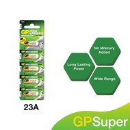 GP Battery Super Alkaline 12V 23A/A23/MN21 Card of 5 (Suitable for remote controls, car key, doorbells, autogate)