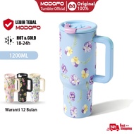 MODOFO 1200ml Tumbler with Straw Thermos Aesthetic Botol Air Tahan Sejuk 水杯 保溫瓶 304 Stainless Steel 
