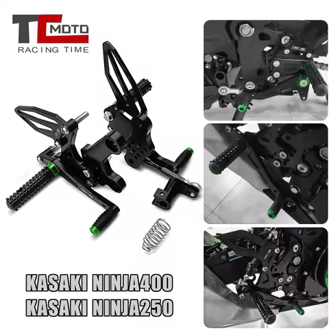 ​Motorcycle Footrest Kit Adjustable Rear Sets For Kawasaki Ninja 400 Z400 Ninja 250 Ninja400 Rearset