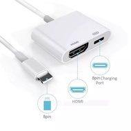 Jasoz 3 in 1 USB C Hub converter ตัวแปลง to 4K HDMI USB3.0 Type C Adapter For Monitor Laptop Macbook Ipad pro