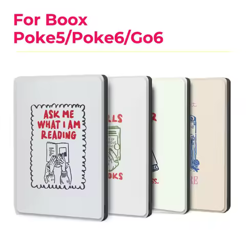 Murmelo Magnetic Case for Boox Go6 Poke6 Poke5 Frameless Auto Sleep Wake Cover Artistic Illustration