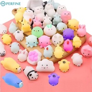 40styles Mini Animal Squishy Toy Random 1pcs Squeeze Ball Pinch Kneading Stress Reliever Toy Kawaii Squishies Mochi Party Favors Perfine