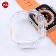 Soft Silicone Case for iWatch Ultra 2 49MM TPU Protector Skeleton Cover Bezel for IWatch Series Bumper Watch Accessories