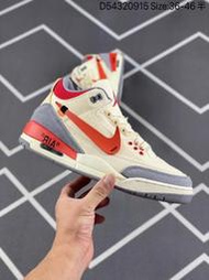 耐吉 Off white x Nike Air Jordan 3 Retro SE ”Muslin“ 米灰紅倒勾 籃球