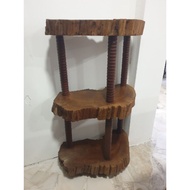 Belian Wood 3 Tier Rack