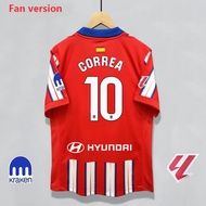 เสื้อฟุตบอลรุ่นพัดผู้ใหญ่ที่บ้าน24 25 Atletico Madrid 2024 2025 GRIEZMANN J.alvarez เสื้อยืดฟุตบอล J