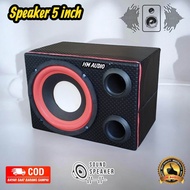 Speaker 5 inch plus Box bungkus kain jok single
