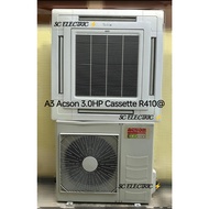 Ready Stock (AC3) ACSON Cassette 3.0HP Air Cond  R410 Gas  Full SET ( Second Hand ) Intallation By K