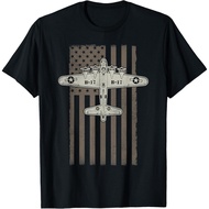 B17 Bomber WW2 Plane Aircraft USA Flag Veteran Pilot Gift T-Shirt
