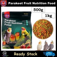 R&M Parakeet Fruit Nutrition Food (500g / 1kg) / Zupreem Parrot Food / Bird Food