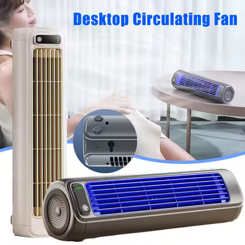 Portable Air Conditioner Fan Quiet Desktop Tower Fan Rechargeable Desk Fan Air Cooler Circulating St