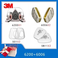 【การจัดส่งที่รวดเร็ว】3M 6200 หน้ากากกรองสารเคมีคู่ 3M หน้ากากรองสารเคมีรุ่น กึ่งซิลิโคน หน้ากากกันสา