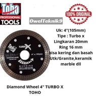 MATA OwelTeknik9 - Diamond Wheel TURBO X 4" TOHO/ Ceramic Granite Cutting Blade TURBO X 4" TOHO 100%