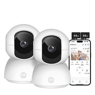 2K Security Camera Indoor, Baby Monitor Pet Camera with Phone App, 360-Degree WiFi Camera for Home S