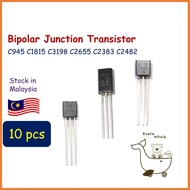 10pcs Bipolar Junction Transistor BJT C945 C1815 C3198 2SC945 2SC1815 2SC3198 C2655 C2383 C2482 TO-9