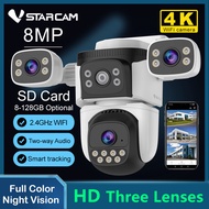 Vstarcam 4K Three Lens 8MP IP Camera 5X Zoom WiFi Outdoor PTZ Camera Human Tracking IP66 Waterproof 