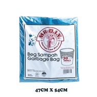 GARBAGE BAG BEG SAMPAH RUBBISH BAG 47CM X 54CM (30PCS/PKT) RUBBISH PLASTIC BAG