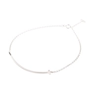 【二手】蒂芙尼 (Tiffany & Co.) T 字Smile手鐲，18K白K金