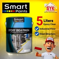 SYK Smart Paint Clear Epoxy (5 Liters) BE4 Finish Floor Paint Coating Expoxy Industrial Floor Paint Cat Epoxy Lantai